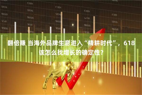 翻倍赚 当海外品牌生意进入“精耕时代”，618该怎么找增长的确定性？